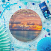 サンセットビーチストリングラ結婚イト ペーパープレート (パーティー)