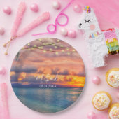 サンセットビーチストリングラ結婚イト ペーパープレート (パーティー)