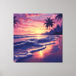 サンセットビーチセレニティ キャンバスプリント