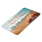 サンセットビーチセーブザデートマグネット マグネット (左側)