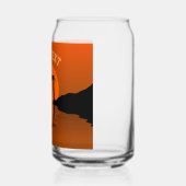 サンセットビーチトロピカルオレンジカスタム文字 ガラス缶 (右)