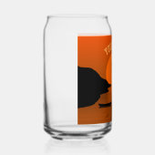 サンセットビーチトロピカルオレンジカスタム文字 ガラス缶 (左)