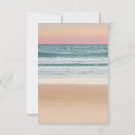 サンセットビーチトロピカルデスティネーション結婚式RSVP 出欠カード (裏面)