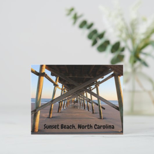 サンセットビーチノースカロライナのバケーションフォト ポストカード (スタンド正面)