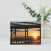 サンセットビーチノースカロライナ休暇はがき ポストカード (スタンド正面)