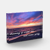 サンセットビーチハピネスやる気を起こさせる文字引用文 フォトブロック (左)