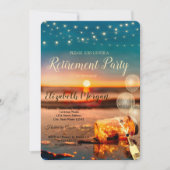 サンセットビーチバルーン，ワインの退職パーティーI 招待状 (正面)