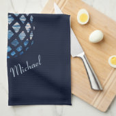 サンセットビーチパイナップルカスタム引っ越し祝いパーティーホスト キッチンタオル (四つ折り)