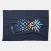 サンセットビーチパイナップルカスタム引っ越し祝いパーティーホスト キッチンタオル (横)