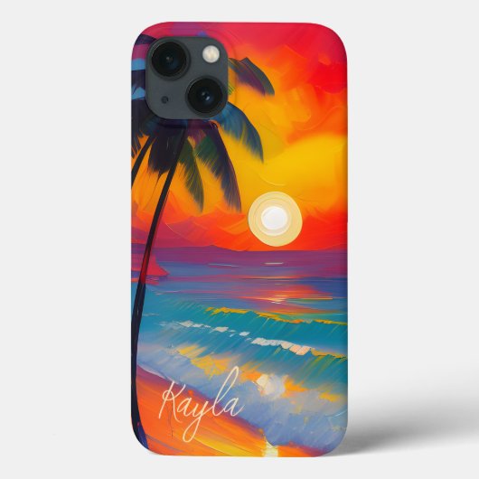 サンセットビーチパーソナライズされたVibes iPhone / iPadケース Case-Mate iPhoneケース (裏面)