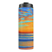 サンセットビーチパームツリートロピカルアイランド タンブラー (正面)