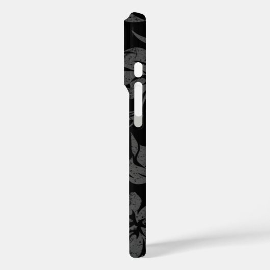 サンセットビーチフェイクウッドサーフボードハワイアンブラックCa Case-Mate iPhoneケース (裏面 / 左)