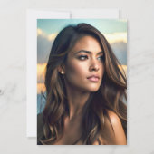 サンセットビーチフォトお祝いオブ・ライフ 招待状 (裏面)