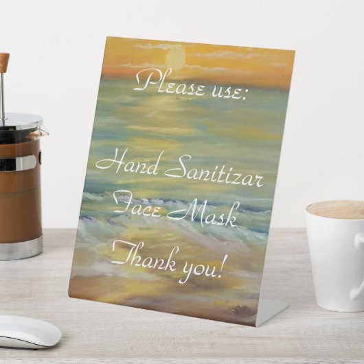 サンセットビーチペデスタル標識 台座サイン (インサイチュ)