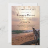 サンセットビーチボートお祝いオブライフ 招待状 (正面)