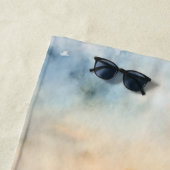 サンセットビーチボードウォークウォーター色 ビーチタオル (インサイチュ)