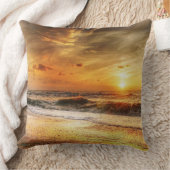 サンセットビーチポリエステル装飾用クッション18 クッション (ブランケット)