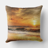 サンセットビーチポリエステル装飾用クッション18 クッション (裏面)