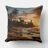 サンセットビーチポリエステル装飾用クッション1 クッション (正面)