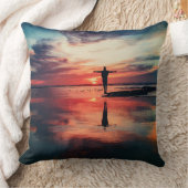 サンセットビーチポリエステル装飾用クッション34 クッション (ブランケット)