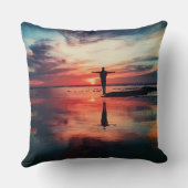 サンセットビーチポリエステル装飾用クッション34 クッション (裏面)