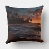 サンセットビーチポリエステル装飾用クッション3 クッション (裏面)