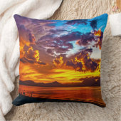 サンセットビーチポリエステル装飾用クッション5 クッション (ブランケット)