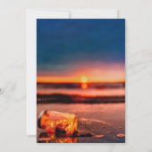 サンセットビーチメイスンジャーブルーナイトブライダルシャワー 招待状 (裏面)