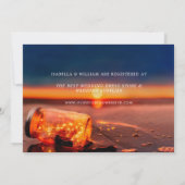 サンセットビーチメイスンジャーブルーナイトリハーサルディナー 招待状 (裏面)