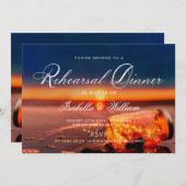 サンセットビーチメイスンジャーブルーナイトリハーサルディナー 招待状 (正面/裏面)