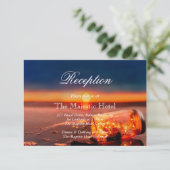 サンセットビーチメイスンジャーブルーナイト披露宴カード 招待状 (スタンド正面)