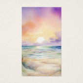 サンセットビーチモダン葬儀記念祈りの言葉カード (正面)