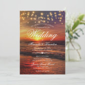 サンセットビーチライト 夏のウェディング&レセプション 招待状 (スタンド正面)