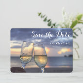 サンセットビーチラウンド Save The Date ラウンド 招待状 (スタンド正面)