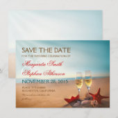 サンセットビーチロマンティックセーブザデートカード セーブザデート (正面/裏面)