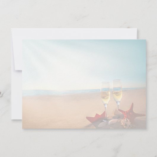 サンセットビーチロマンティック・セーブ・ザ・デートカード セーブザデート (裏面)