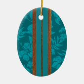 サンセットビーチヴィンテージサーフボードオーナメント セラミックオーナメント (正面)