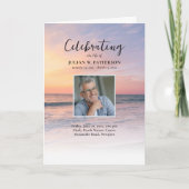 サンセットビーチ写真お祝いのライフ葬儀 プログラム (正面)