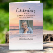 サンセットビーチ写真お祝いのライフ葬儀 プログラム