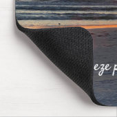 サンセットビーチ写真と引用文 マウスパッド (コーナー)