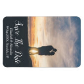 サンセットビーチ日付の保存 マグネット (横)