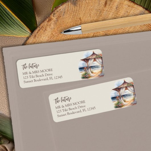 サンセットビーチ未来のミセス・差出人住所 ラベル
