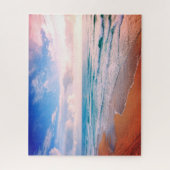 サンセットビーチ波、ファミリ ジグソーパズル (縦)