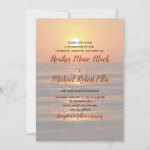 サンセットビーチ目的地ウェディング招待状 招待状 (裏面)