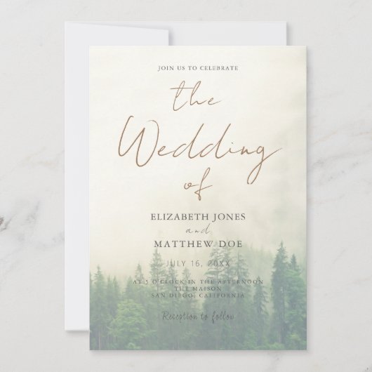 サンセットビーチ結婚式ビーチフロント結婚式招待状 招待状 (正面)