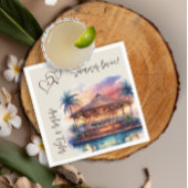 サンセットビーチ結婚式プールバーカクテル スタンダードカクテルナプキン