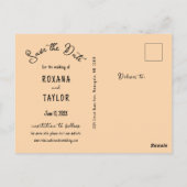 サンセットビーチ結婚式写真の保存日付 ポストカード (裏面)