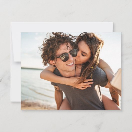 サンセットビーチ結婚式写真の保存日付 案内状 (裏面)