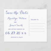 サンセットビーチ結婚式日付の保存 案内ポストカード (裏面)