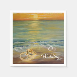 サンセットビーチ結婚式 スタンダードカクテルナプキン